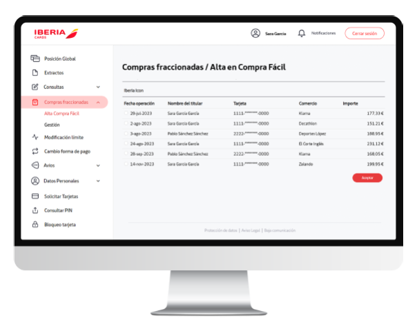 Compra fácil con Iberia Cards